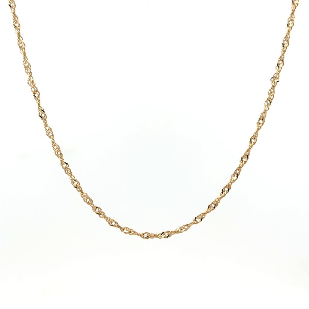 Žluté zlato řetízek SINGAPUR 1,5mm